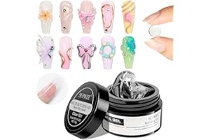 Supwee Solid Sculpture Builder Gel - Gel d'extension d'ongle transparent antiadhésif multifonctionnel pour sculpter des motifs Décoration Nail Art Emboss dur à la maison 14 g (0,49 fl oz)