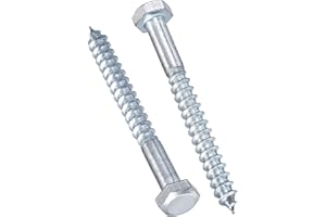 TA-VIGOR 15Pcs Coach Screws, M8 x 80mm Hex Head Lag Bolts, Carbon Steel Zinc Plated Sleeper Concrete Wood Screw Hexagon Lag Half Thread Self-Tapping Bolts for Outdoor Use in Decking, Fencing