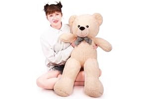 SNOWOLF Orsacchiotto gigante XXL, tenero peluche imbottito, per bambini, fidanzata (XXL, beige)