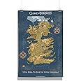 MCSID RAZZ Game of thrones Westeros Map Poster for Home | Poster for Office | Wall poster for Living room [ Frame Not Included ] Size A3 Official Licensed by HBO(Home Box Office) USA