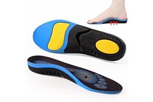 DOEOMK Orthopädische Einlegesohlen für Herren und Damen, Schuheinlagen Orthopädische, Fersensporn Einlagen, Plantarfasziitis Hohe Arch Support Schuheinlagen, Gel Einlegesohlen für Plattfuß, Fußschmerz