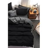 Mulberry Dubbelsid Double Sided Duvet Cover Set Sheet Elasticized 200 * 220 Black-Grey