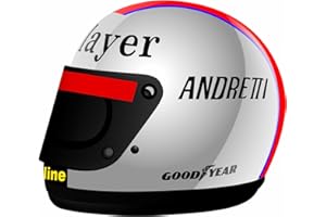 TRUESCALE MINIATURES CASCO HELMET MARIO ANDRETTI FORMULA 1 1977 TEAM LOTUS