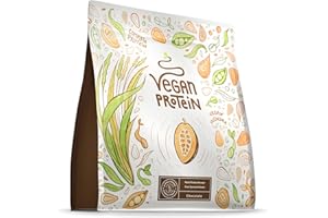 Alpha Foods | Proteine in Polvere Vegane | Gusto Cioccolato | 21g Proteine Vegetali Isolate di Pisello, Riso, Girasole e Soia | Massa Muscolare | 600g Vegan Protein Powder
