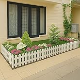 Blooming Enterprises Pack of 4 Virgin Plastic Garden Foldable Fence Panels for Lawn & Plant Borders White | Decorative Outdoo