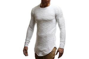 Leif Nelson pour des Hommes Pullover Hoodie Sweat Longsleeve Sweatshirt Veste Basic col Rond Manche Longue Oversize Shirt Hoody Sweater LN6326