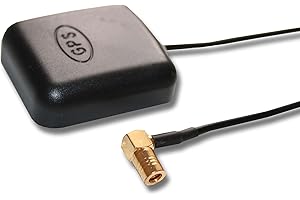 vhbw antenna GPS compatibile con Audi A2 A3 A4 A6 A8 TT Naviplus Navi plus Navi+ con connettore porta SMB, base magnetica, cavo da 5m per navigatore