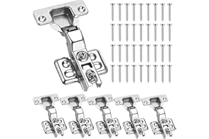 Philtool 6 Stück Scharniere für Schranktüren 110 Grad Schrankscharnier Mit Dämpfungsfunktion Softclose Scharnier Topfscharnier 35mm für Küchenschrank Schranktür