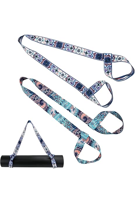 Sangle De Yoga Réglable En Coton – Pour Transporter Et Serrer Ton Tapis – Élastique, Polyvalente – Compatible La Plupart Des Tapis
