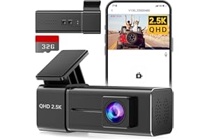 Veement Dashcam Auto Vorne 2,5K mit WiFi 1440P Autokamera, Dash cam mit mit 32GB SD Karte, Auto Kamera mit Parküberwachung, Super Nachtsicht, G-Sensor, Loop-Aufnahme, APP Steuerung, Max 256GB