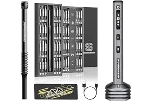 Tournevis électrique ARROWMAX, tournevis de précision 102 en 1 avec 96 embouts magnétiques, 4 modes de couple, point rouge, conception gagnante IF, mini tournevis sans fil téléphone (SES PLUS), noir