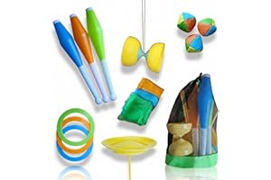 alldoro 60130 Set da giocoleria in uno zaino - 16 pezzi - gioco di destrezza con diabolo per bambini dai 3 anni e principianti