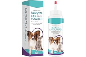 EXATTA Limpiador oidos Perros, Polvo para Orejas de Perro, Limpiador Orejas Perros, Polvos para Depilar los Oídos de Perros, Limpiador de Oídos para Perros y Gatos, para Todas Las Razas de Gatos y Perros