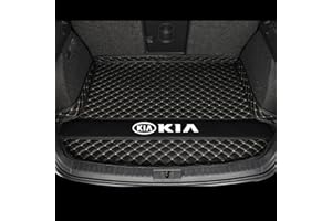 XJYBF Tapis de Coffre de Voiture pour KIA Sportage 2022-2024, Doublure de Coffre en Cuir Protection Tapis Imperméable AntidéRapant Accessoires Intérieur de Voiture,Black Beige