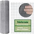 C&Xanadu 3mX400mm Rodent Proofing Wire Mesh,Rat Metal Mesh Sheet Hot Dip Galvanised Mesh,Welded Steel Mesh Panels Large-Stop & Prevent Rat & Mouse Access.