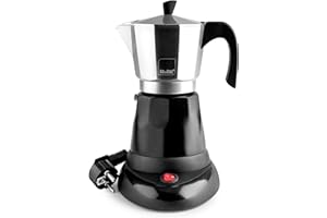 IBILI - Cafetera Express Eléctrica Arábica, 6 tazas, 300 ml, Aluminio, 480 W de potencia