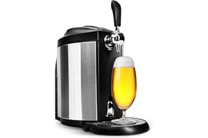 ‎CLATRONIC Clatronic Bierzapfanlage | handelsübliche Bierfässer | 5 Liter Bierzapfanlage | mit Kühlung von 2°C-12°C | Zapfanlage mit LED-Display | inkl. 3x CO2-Patronen | komfortable Temperaturreglung | BZ 3740