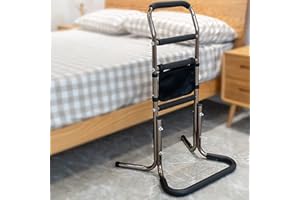 COJJ Mobile Aufstehhilfe Aufsteh-und Sitzhilfe, Stützgestell mit 4 Haltegriffen, Ältere Sitzhilfe Stand Bett Aufstehhilfe Bettgriff Höhenverstellbarer Haltegriff für Senioren Stand, belastbar 136kg…