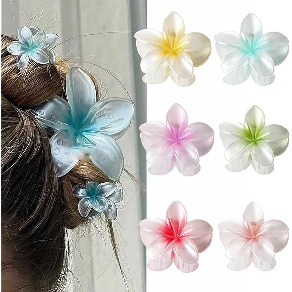 5 Stück Blumen-Haarklammern – Rutschfeste Haarspangen Für Damen, 8 Cm | Für Dickes & Dünnes Haar, Bunte Farben