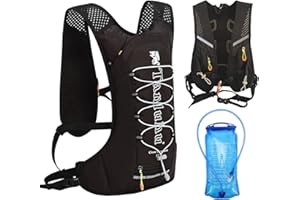 SZSMART Hydration Backpack, Lightweight Water Pack with 2L TPU Water Bladder Hiking Rucksack Hydration Vest Bag Pack for Outdoor Cycling Marathon Running Skiing Camping Climbing