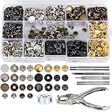 50 Bottoni Automatici In Metallo - Chiusure A Scatto Per Cucito Fai Da Te