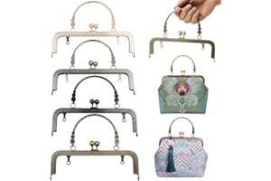 Biluer Metall Taschenrahmen Taschenbügel,4PCS Taschenrahmen Verschluesse Geldbörse Rahmen Metall Kuss Verschluss Rahmen Vintage Geldbörsenverschlüsse für DIY Geldbeutel Handtasche Taschenzubehör,20cm
