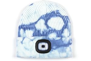 AWSOLAR Winter Stirnlampe Mütze Mit Licht für Kinder und Erwachsene