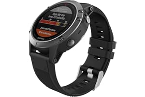 MoKo Strap Compatible with Garmin Fenix 7/7 Pro/6/6 Pro/5/5 Plus/Forerunner 965/955/945/Instinct Solar/Instinct 2, Quick Fit 22mm Silicone Replacement Sport Watch Band, Black