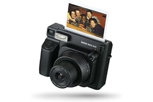 instax WIDE 400 omedelbar filmkamera, automatisk exponering och blixtkontroll, använder instax BRETT filmformat (film säljs separat) svart färgton
