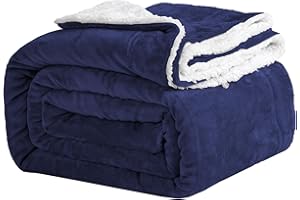 Good Nite Coperta Plaid 150x200 cm da letto in Flanella Sherpa Blanket,leggera,tinta unita,per divano