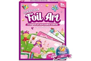 ZMLM Kunst Bastelaktivität Kinder, Folienspaß Einhörner Prinzessinnen Sticker, Schmutzfreie Bastelkoffer DIY Aktivität Bastelset kinder | Geschenk Mädchen 4 5 6 7 8 9 Jahre