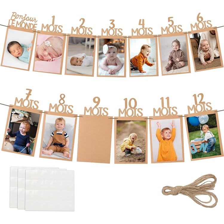 Couronne 1er Anniversaire Bébé En Feutre Premium - Avec Bande élastique Ajustable, Décoration Mignonne Pour Fête, Photo, Garçon Ou Fille (Marron) - 11