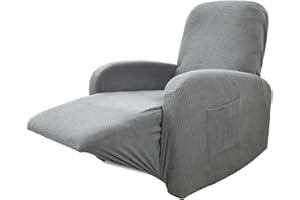 ‎ARGSTAR Argstar Bezug für Fersehsessel, Jacquard Spandex Stretchhusse zum 1/2/3 Kissen Wohnzimmer, hellgrau, X-Klein, Polyesterfasergewebe, maschinenwaschbar