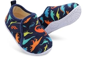 JIASUQI Toddler Slippers Kid Warm House Shoes Boys Girls Fuzzy House Slippers for Indoor Outdoor