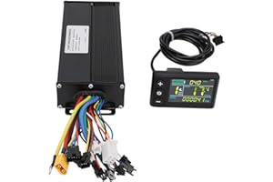 MechKit Kit de Contrôleur de Moteur Sans Balais de Vélo Électrique, 36V 48V 52V 1500W 2000W 40A 3 Modes Contrôleur à Onde Sinusoïdale avec Panneau d'Affichage LCD Couleur S866