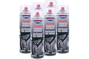 presto POWER Bremsenreiniger, kraftvoller Öl- und Fettentferner, säurefrei, sprühstark, rückstandsfrei, für Motoren, Maschinen, vielseitige Anwendungen, 500 ml