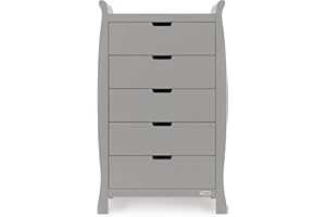 Obaby Stamford Sleigh Tall Chest of Drawers - Warm Grey