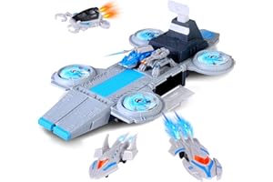 BODERAM Space Aircraft Carrier Model Toys Military Battleship Building Set Toy with Fighter,Armored Tank and Plane,Radar,Pull Back Army Armored Combat Vehicle Toy for Boy Girl Children Kids