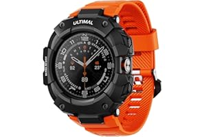 ULTIMAL Compatible with Samsung Galaxy Watch Ultra Strap 47mm (2025/2024), Rugged Military Grade Protective Bumper Cover, Adjustable Case with Band for Samsung Galaxy Ultra Watch (Orange)