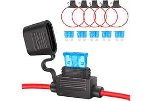 JatilEr Sicherungshalter Kfz 16AWG 5 Stück, Kfz Auto Sicherungshalter Kupferkabel, Kfz Sicherungshalter mit 15A Kfz Sicherungen für Auto/Lkw/Motorrad/Boot