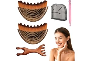 Lymfatisk ansiktsborstset, ergonomisk ansiktsborste och Gua Sha-sten, lymfdränering, massageapparat, kontur haka med förvaringslåda, torrborstansikte för konturformning