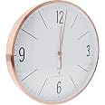TFA Dostmann Funk-Wanduhr, 300 Mm, Kupferrand – Geräuschloses Sweep-Uhrwerk, Inkl. Batterie, DCF-77