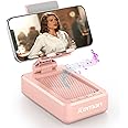 JTEMAN Cell Phone Stand with Bluetooth Speaker,Birthday Gifts for Women and Men,Kitchen Gadgets for Men,Compatible for iPhone/Samsung/Mini iPad - Pink