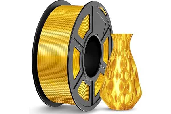 JAYO Silk PLA Filament 1,75 mm, Filament d'imprimante 3D PLA Brillant Or Clair, Bobines de 1,1 kg, Précision Dimensionnelle +/- 0,02
