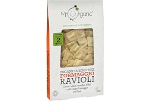 Mr Organic Formaggio Ravioli - Egg Free - Vegan-Friendly - Made with Organic Ingredients - Rich and Creamy Cheese Alternative - Perfect for Pasta Lovers - 250g Pack