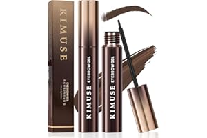KIMUSE Eyebrow Gel, Tinte Para Cejas Color Natural, Impermeable y de Larga Duración Para Cejas Llenas y Definidas, 0.17 oz (Dark Brunette)