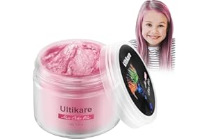 Ultikare - Cera de color para el cabello, cera temporal para el cabello, crema instantánea para el cabello, lavable, pomada de color natural, para hombres y mujeres, para fiestas, cosplay y Halloween,