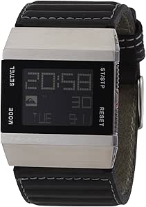 Quiksilver Chapter Leather Mens Fashion Digital Watch Watch : Amazon.co