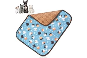 MIKIHAT Lavabile su entrambi i lati Tappetino per Animali, Tappetino di per Cani Gatto, Portatile Materasso Cuscino Morbido, Pieghevole Tappetino per Animali Domestici, Adatto a Tutte le Stagioni, 50*38cm