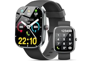 Kuizil Smartwatch Uomo Donna con Effettua o Risposta Chiamate, 1.91" Orologio Smart watch con Sonno/Cardiofrequenzimetro, SpO2, Fitness Tracker, Contapassi, 100+ modalità Sportive, IP68 Impermeabile